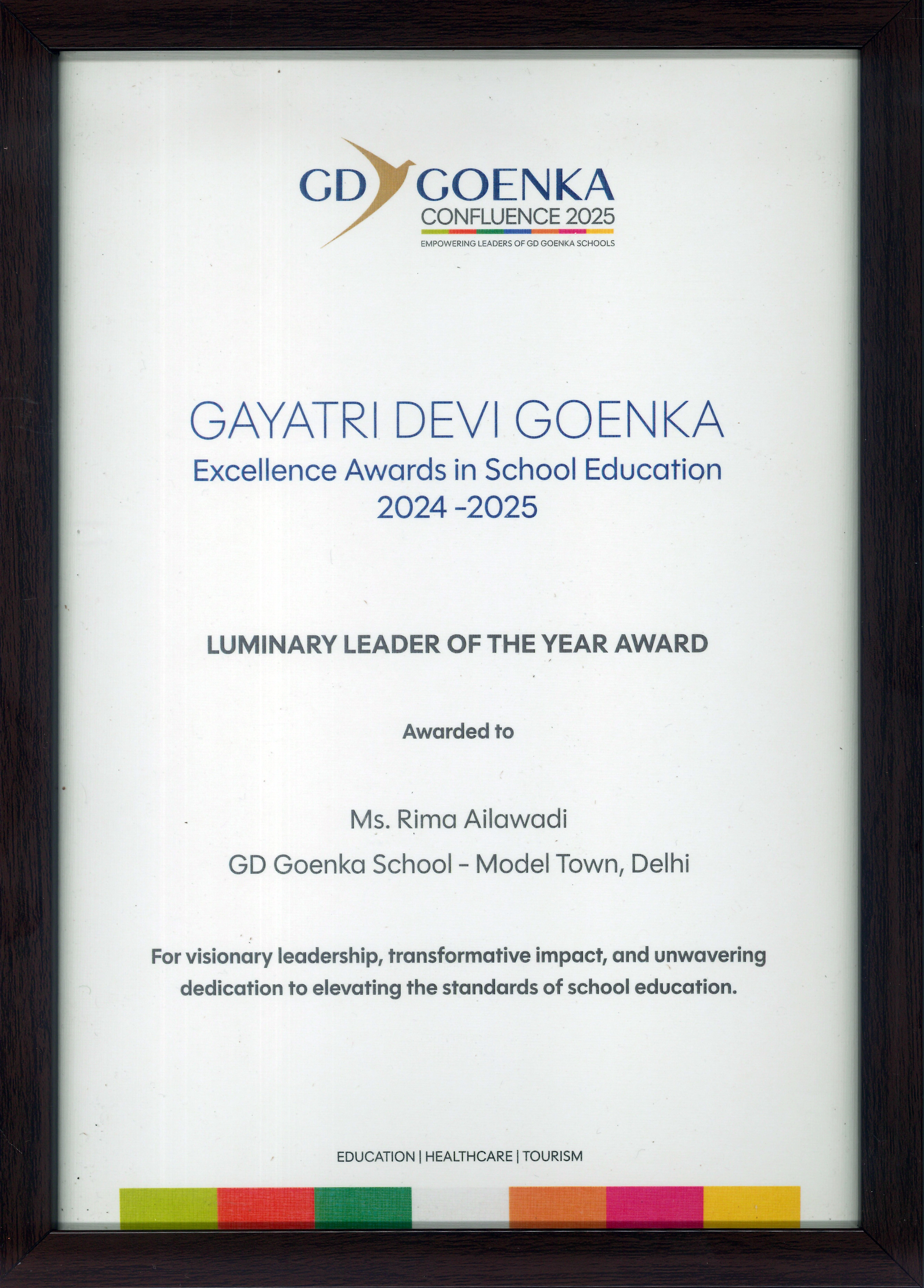 Goenka Luminary Leader of The Year Award
